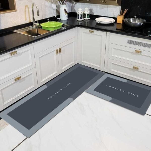 2 Pcs Kitchen Mats, Waterproof Memory Foam Kitchen Rugs, Standing Desk Mat Floor Mats, Comfort Runner Rug Carpets for Kitchen Floor, Sink (DeccoT) - Image 3