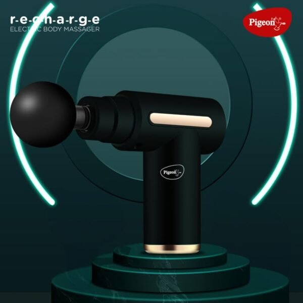 Pigeon Pulse Gun Massager With Digital Display,4 Heads,6 Speed,Rechargeable,Handheld,Percussion Muscle For Full Body Pain Relief,Muscle Relaxation Of Neck,Shoulder,Back,Foot For Unisex - Image 2