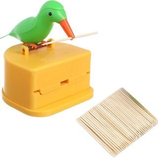 Bird Toothpick Dispenser Cute Woodpecker Toothpick Dispenser for Home Automatic Toothpick Holder Cute Bird Dining Table Gift