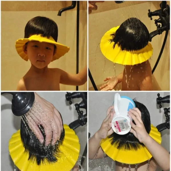 Baby Adjustable Safe Bathing Shower Cap - Image 5