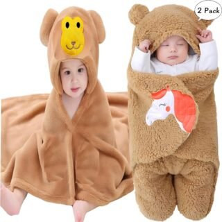 Baby Wrap Blanket And Baby Bath Towel (combo pack)