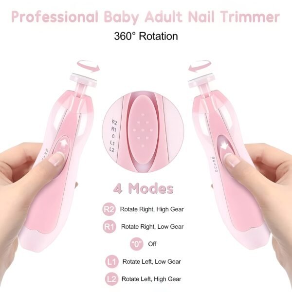 Baby Nail Trimmer with LED Light | Safe & Silent Nail Care - Image 2