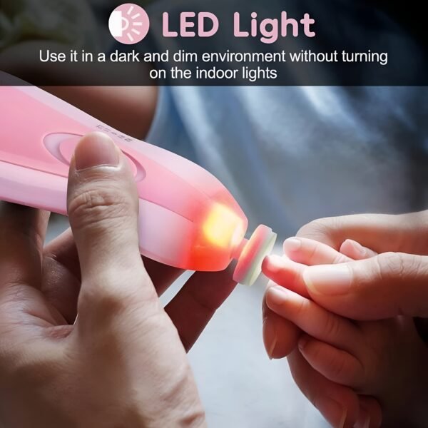 Baby Nail Trimmer with LED Light | Safe & Silent Nail Care - Image 7